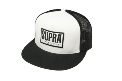 Supra Accessories TRI-BLOCK TRUCKER Hats White/Black | US-36418